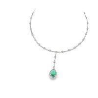 Necklace Ultima Edizione Woman Collana tennis in Silver Smeraldo CAO2606 - CAO2606